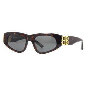 New BALENCIAGA Havana Cat Eye BB0095S 002 Sunglasses Women